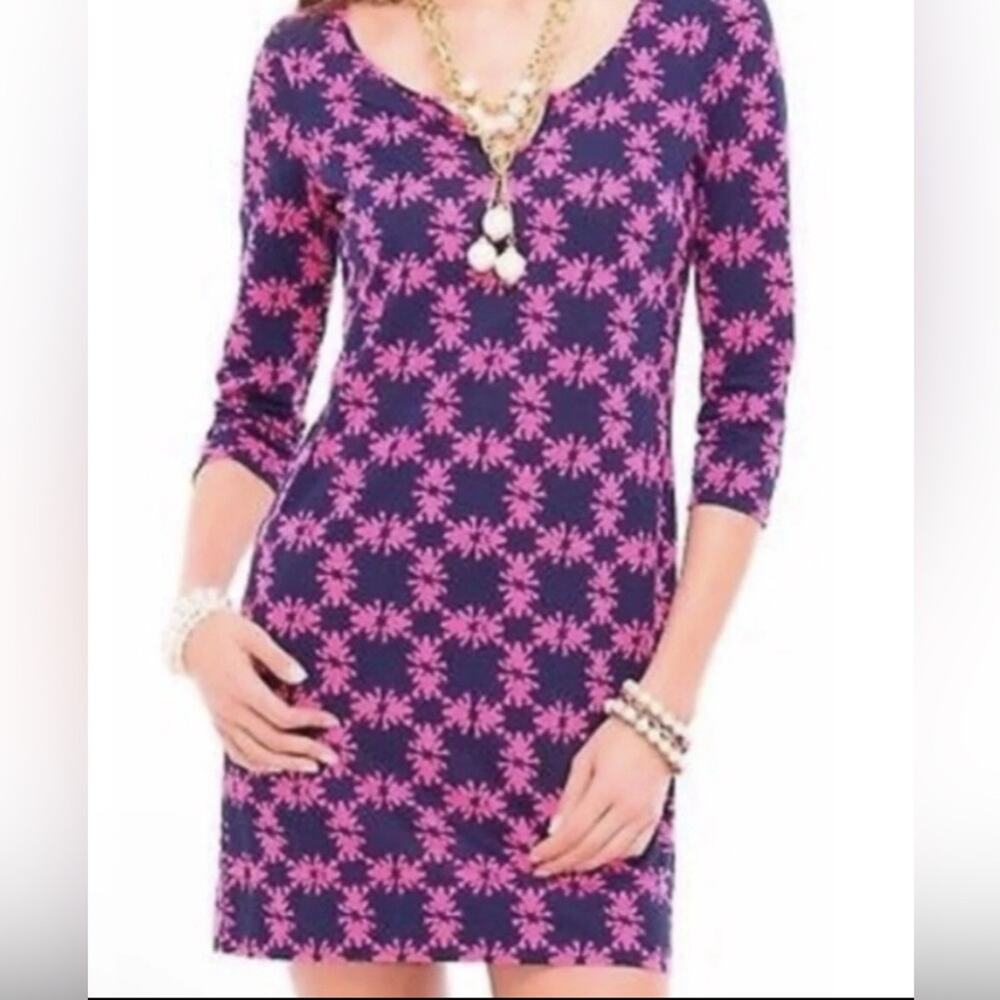 Lilly Pulitzer 100% Pima Cotton Gretchen Get Hoppy Dress S 4-6 Peru Vaca Beachy